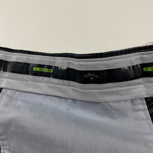 Callaway X Series Golf Shorts Mens Size 38 Black White Check - Picture 6 of 11